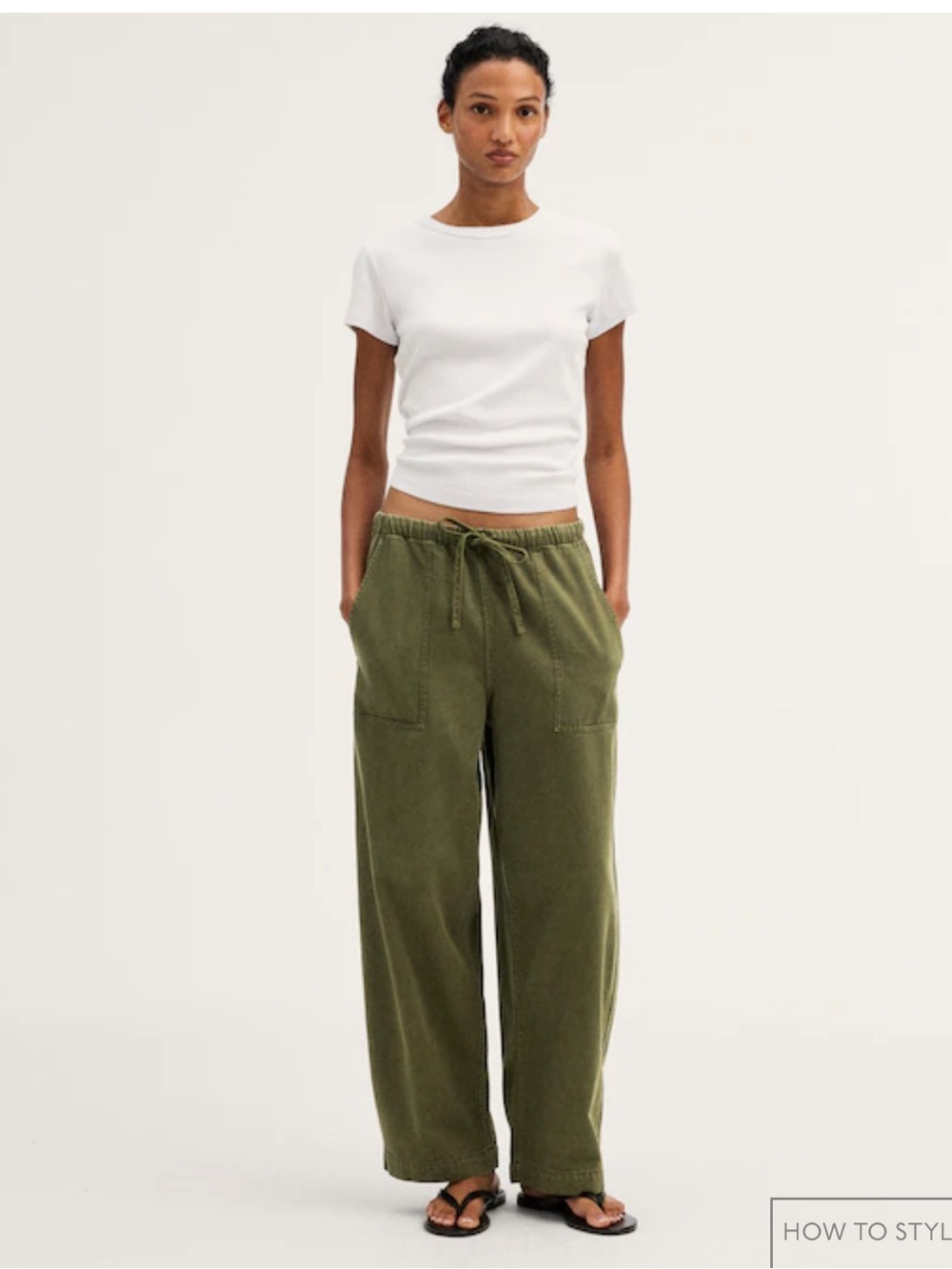 Madewell  Pull-On Barrel-Leg Utility Pants in Airy Denim — Brown - Picture 10 of 10